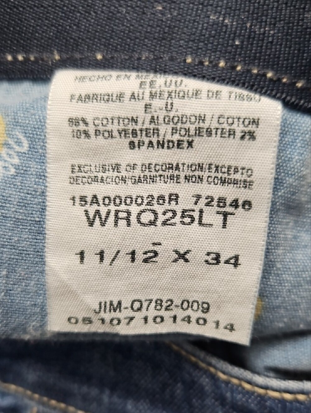 Aura by Wrangler Flare Jeans Medium Wash 11/12 x 34 - Picture 13 of 14